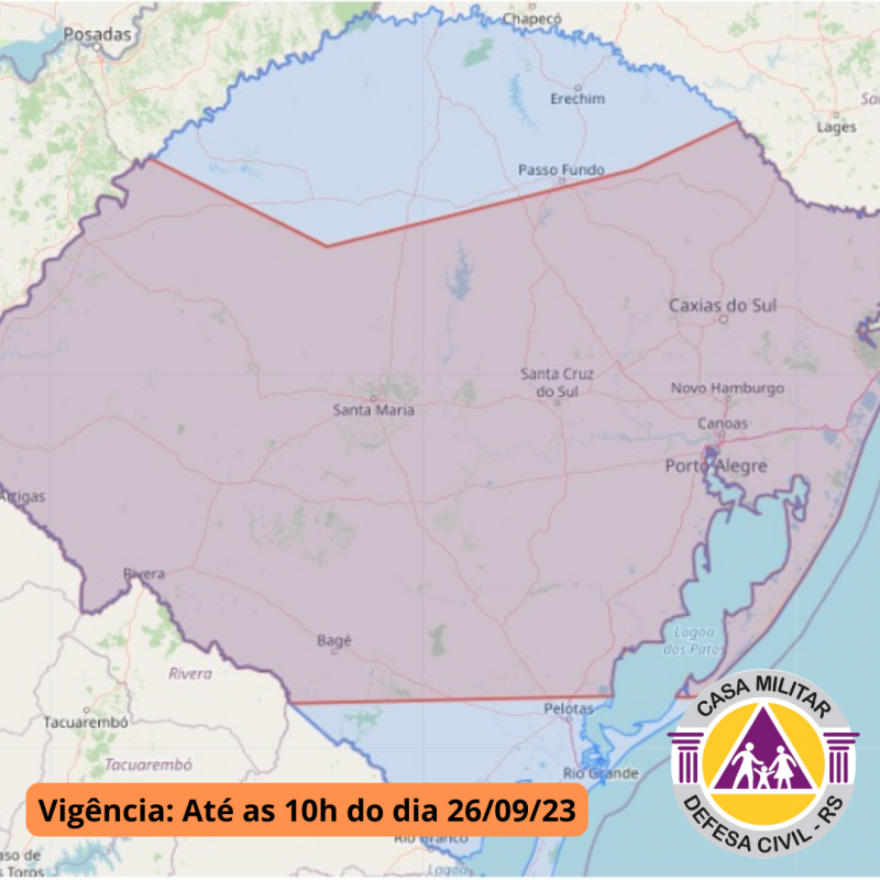 Alerta De Temporais Defesa Civil Do Rio Grande Do Sul