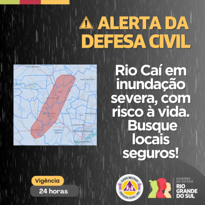 Alerta Para Inunda O Severa No Rio Ca Defesa Civil Do Rio Grande Do Sul