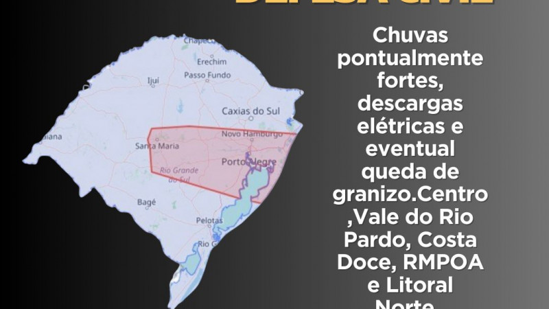 Chuva e vento pontualmente fortes descargas elétricas e queda de