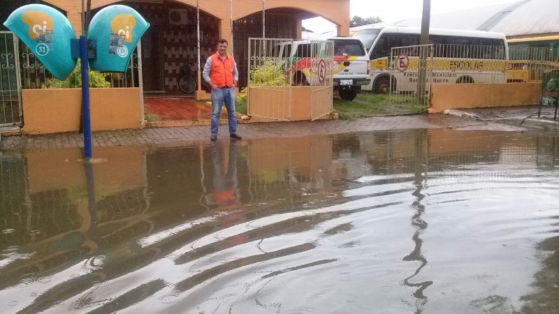 Alagamento atingiu o município de Barra do Quaraí