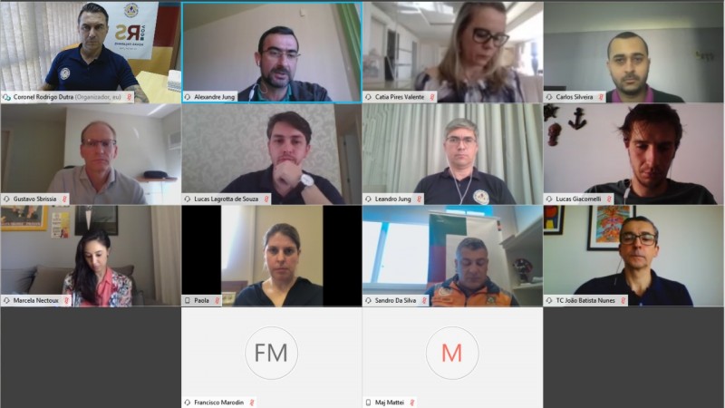 Reunião técnica com os representantes da Defesa Civil, Agergs, Sema e da empresa.