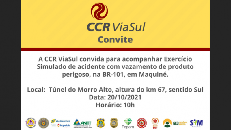 Após adiamento, CCR ViaSul promove simulado de acidente no túnel do Morro Alto