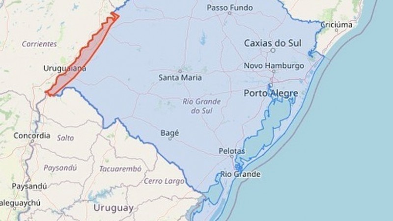 Defesa Civil RS alerta para cheia na região do Médio e Baixo Uruguai