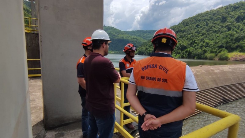 Visita técnica na barragem em Veranópolis. 
