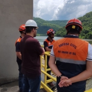 Visita técnica na barragem em Veranópolis. 