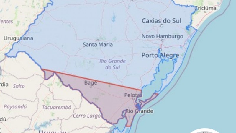 alerta para chuva forte, descargas elétricas, ventos de até 80 km/h