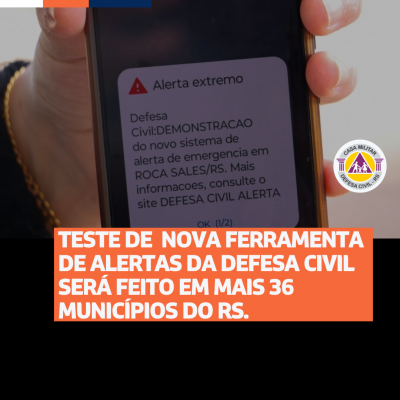 Defesa Civil do RS realizará exercício com envio de alertas cell broadcast para 36 municípios - Foto: Luís André/ Secom - Fotos 1 e 2
