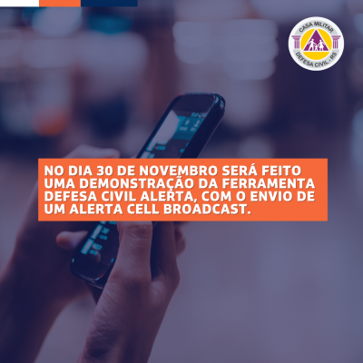 Defesa Civil do RS realiza demonstração do alerta cell broadcast para 36 municípios 
