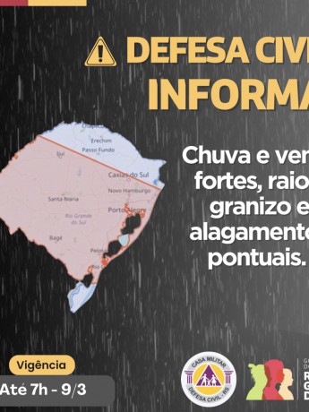 Defesa Civil informa