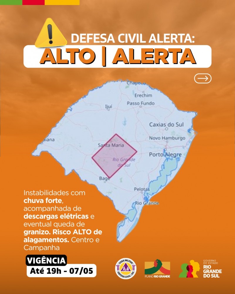 Vigência: até 19h de 7 de maio