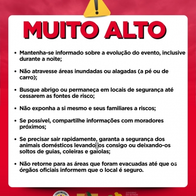 Alerta vermelho como agir