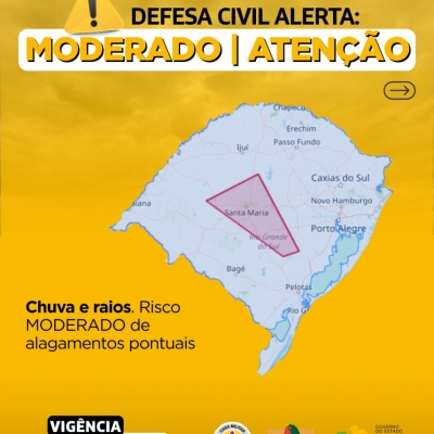 aviso amarelo santa maria 