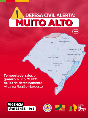 Alerta Vermelho para a região Noroeste 