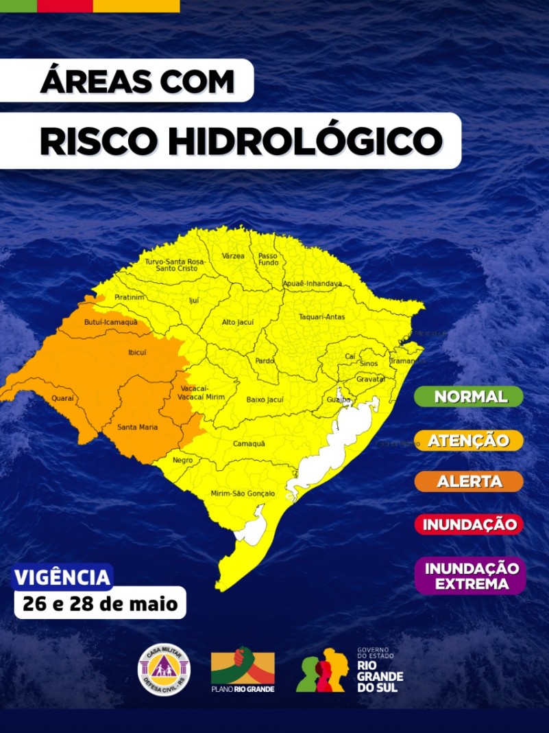 Áreas com risco hidrológico
