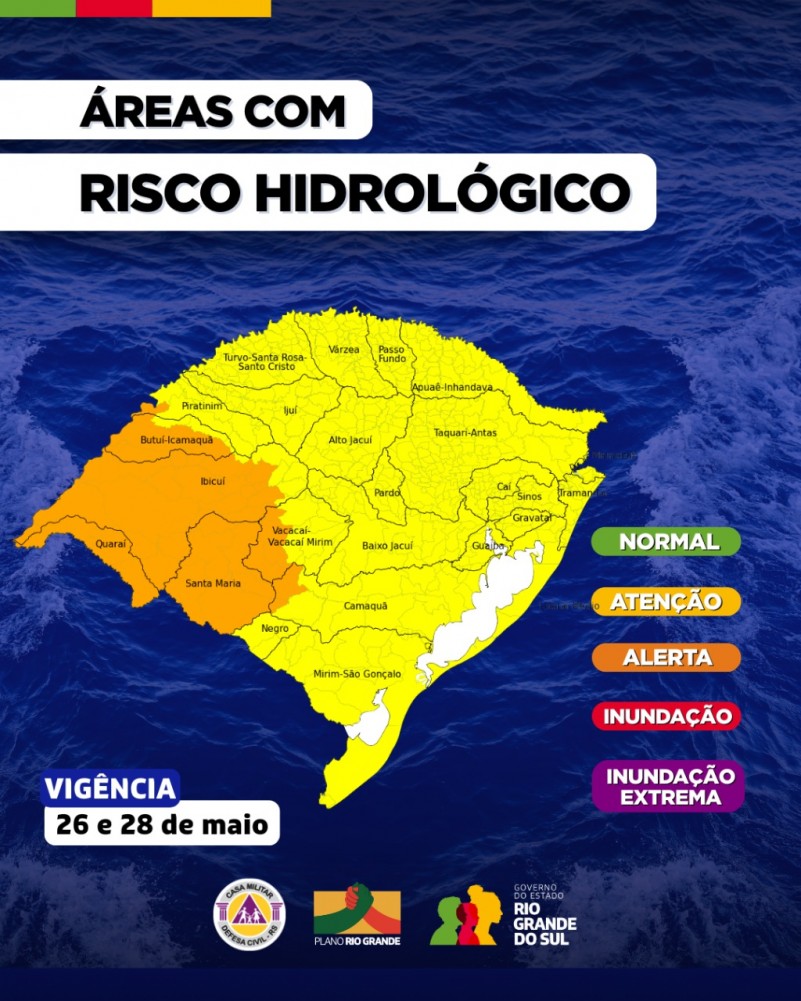 Áreas com risco hidrológico