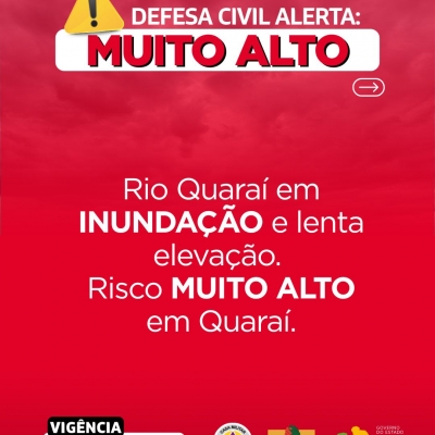 Defesa Civil alerta: Rio Quaraí em INUNDAÇÃO