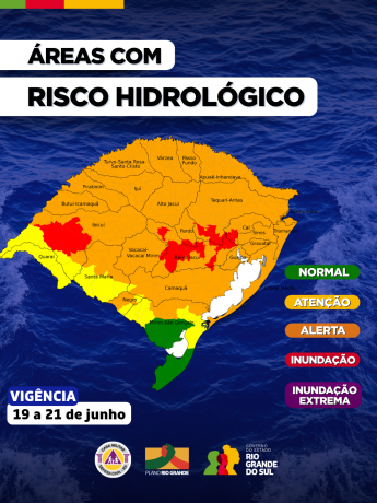 O Centro de Monitoramento da Defesa Civil Estadual atualiza o prognóstico hidrológico para os próximos dias no RS