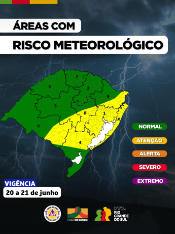 Aviso vale para os dias 20 e 21 de junho