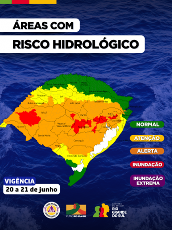 Aviso vale para os dias 20 e 21 de junho