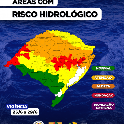 Atualização do aviso hidrológico