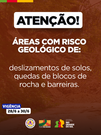 Defesa Civil do Estado alerta sobre áreas com alto risco geológico 