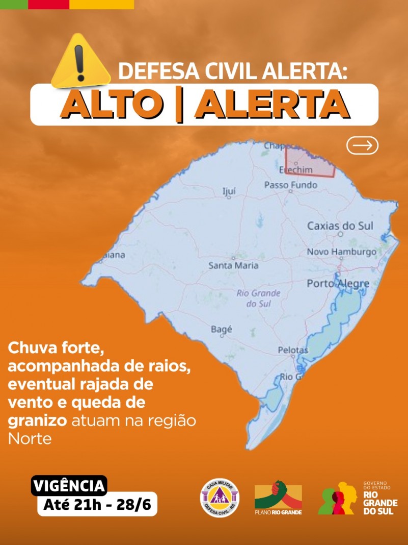 Alerta laranja para a região Norte