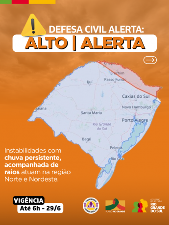 Alerta Laranja para as regiões Norte e Nordeste
