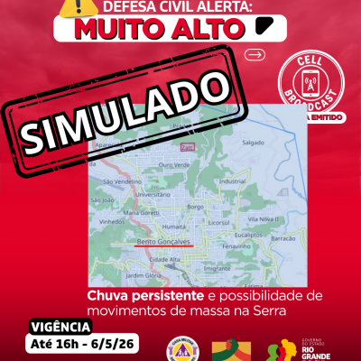 Simulação de Alerta Vermelho/Cell Broadcast