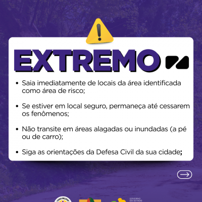 Simulação de Alerta ROXO/Cell Broadcast