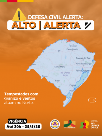 Defesa Civil alerta: Condi&ccedil;&atilde;o de ALERTA para tempestades com granizo e ventos que atuam no Norte