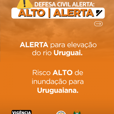 Alerta eleva&ccedil;&atilde;o rio Uruguai