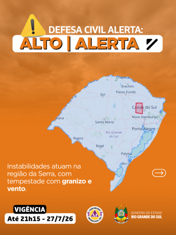 Defesa Civil alerta