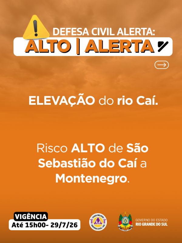 Defesa Civil alerta