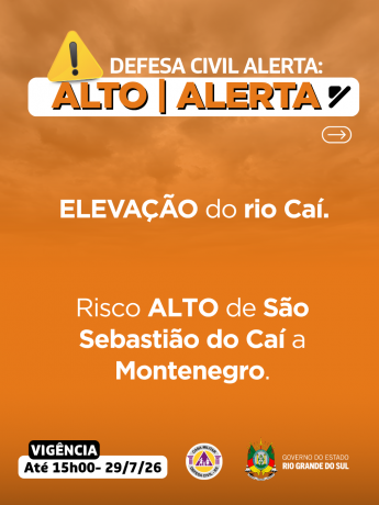 Defesa Civil alerta