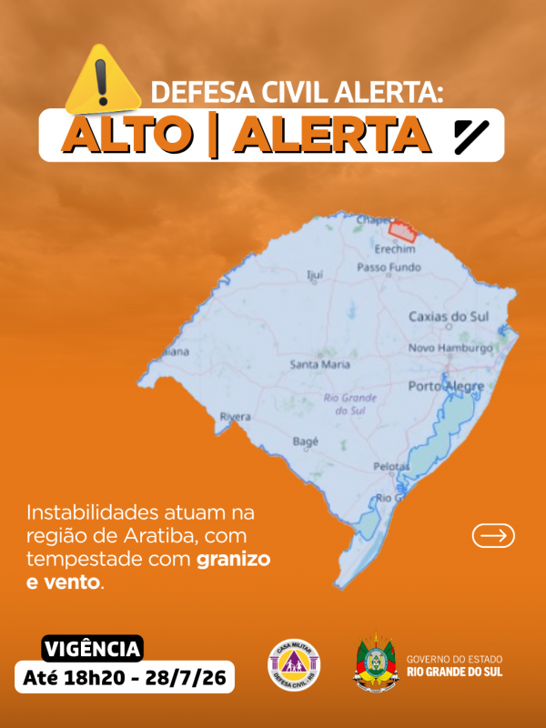 Defesa Civil alerta