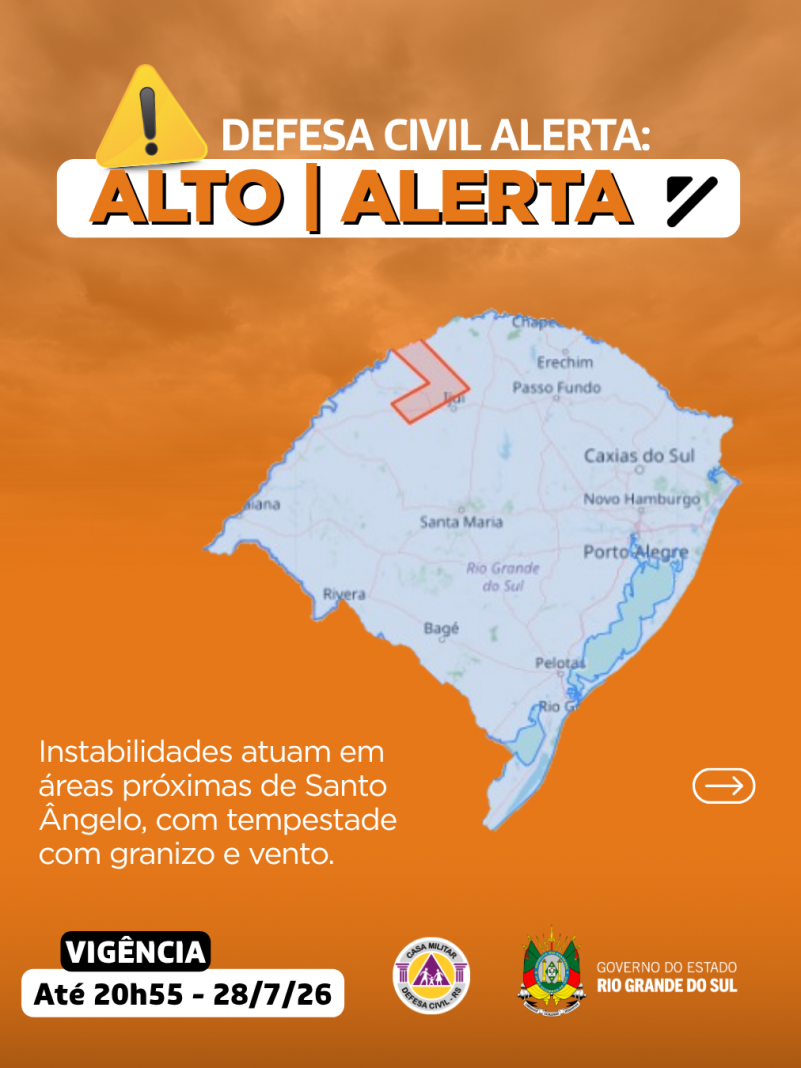 Defesa Civil alerta