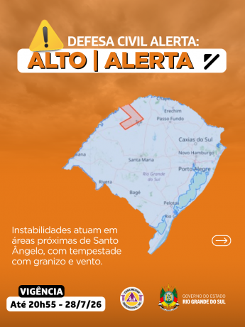 Defesa Civil alerta