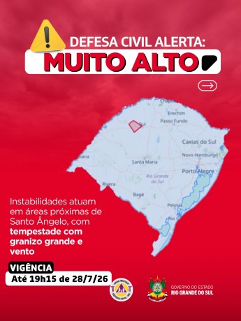 Defesa Civil alerta