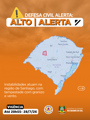 Defesa Civil alerta
