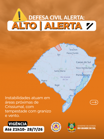 Defesa Civil alerta