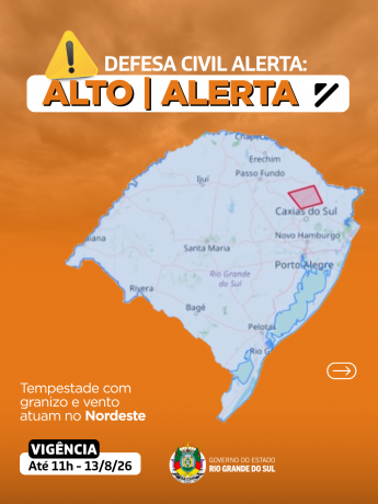 Defesa Civil alerta: condi&ccedil;&atilde;o de ALERTA para tempestade com granizo e vento no Nordeste