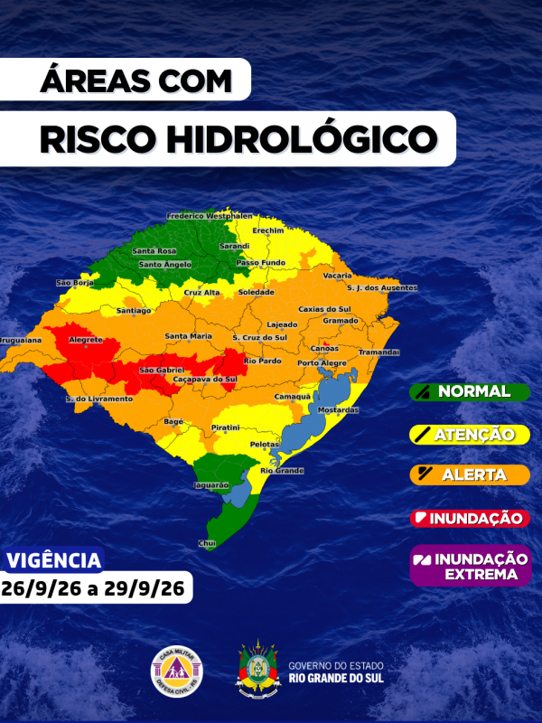 Aviso Hidrometeorol&oacute;gico 18 - Atualiza&ccedil;&atilde;o Hidro