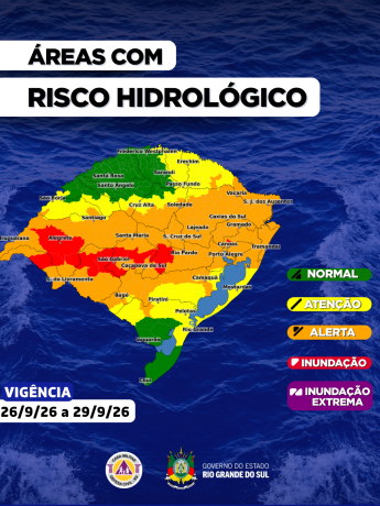 Aviso Hidrometeorol&oacute;gico 18 - Atualiza&ccedil;&atilde;o Hidro