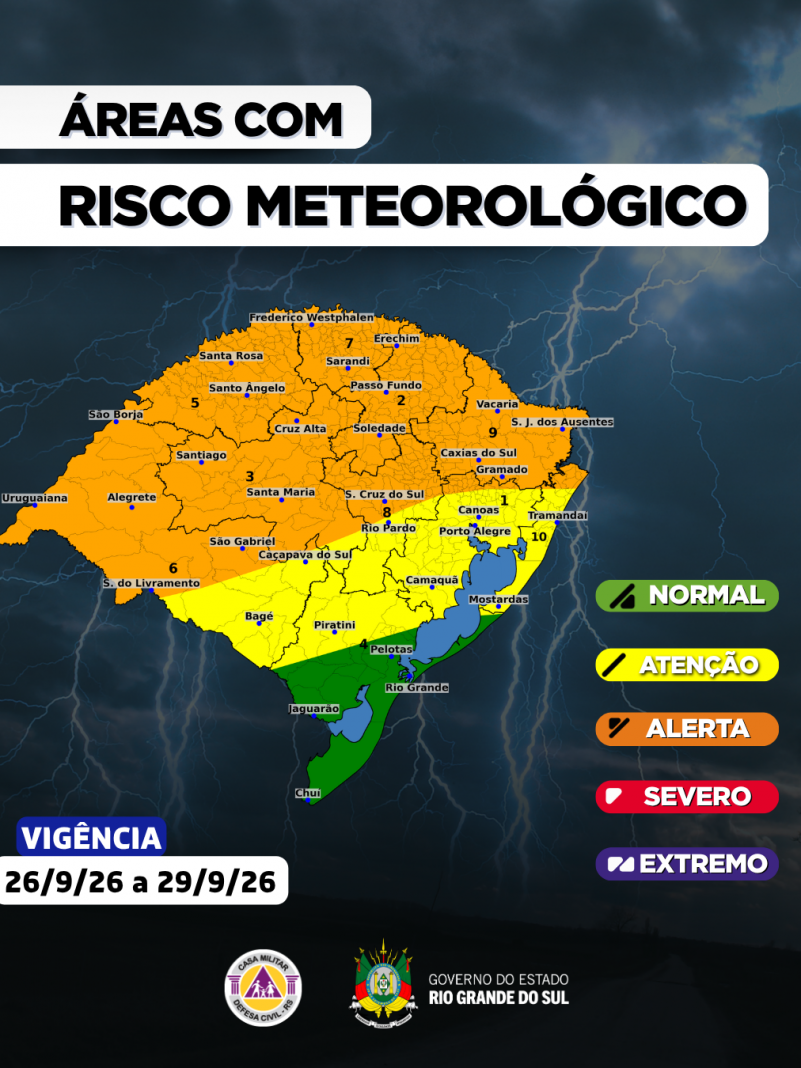 Aviso Hidrometeorol&oacute;gico 18 - Atualiza&ccedil;&atilde;o Met